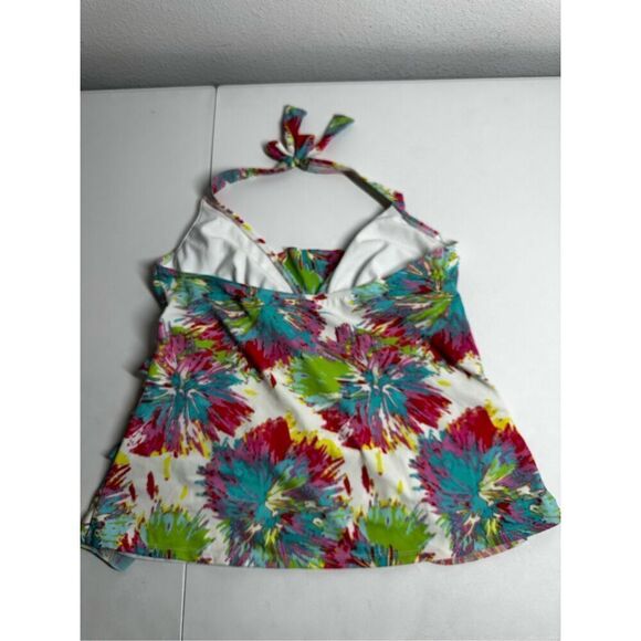 Kim Rogers Women's Ruffles Multicolor Size XL Swimwear Tankini Top - Picture 3 of 7